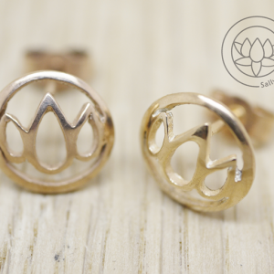 Small Lotus Flower Stud Earrings