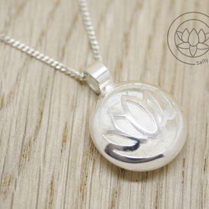 Medium domed backed Lotus Flower Pendant