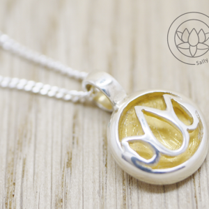Small Domed Back Lotus Flower Pendant