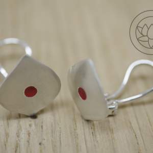 Nadi Chakra Enamel Silver Large Clip-on earrings (size 4)