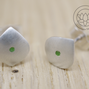 Nadi Chakra Enamel Silver Small Stud earrings (size 2)
