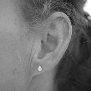 Nadi Silver Tiny Earrings, Stud  (size 1)