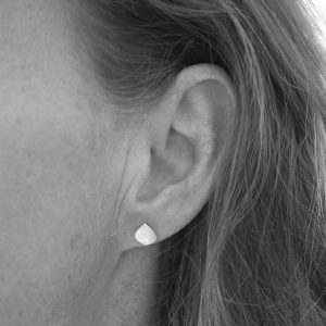 Nadi Silver Small Earrings, Stud  (size 2)