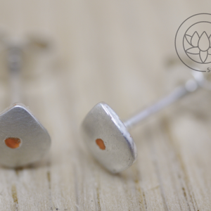 Nadi Chakra Enamel Silver Tiny Stud earrings (size 1)