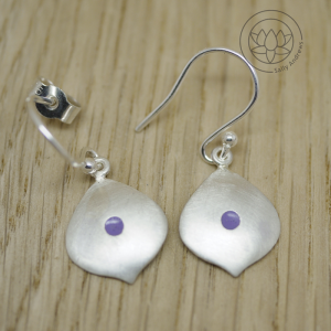 Nadi Chakra Enamel Silver Large Drop earrings (size 4)
