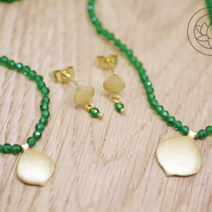 Set - 18ct Yellow gold and Emeralds