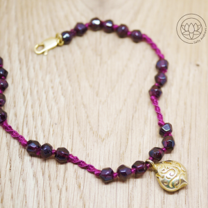 22ct Gold Plated, Ganesh Pod Bracelet with Facted Beads