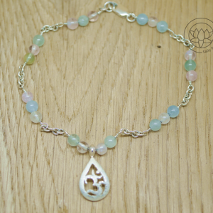 Silver OM Beryl and Silver Bracelet