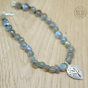 Small Tree of Life, Silver and Labradorite Bracelet