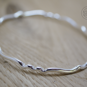 Heat Waves Silver Bangle 2.5mm wire