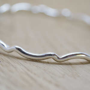 Mexican Wave Silver Bangle 2.5mm wire