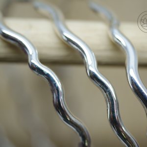 Nadi Wave Silver Bangle 2.5mm wire